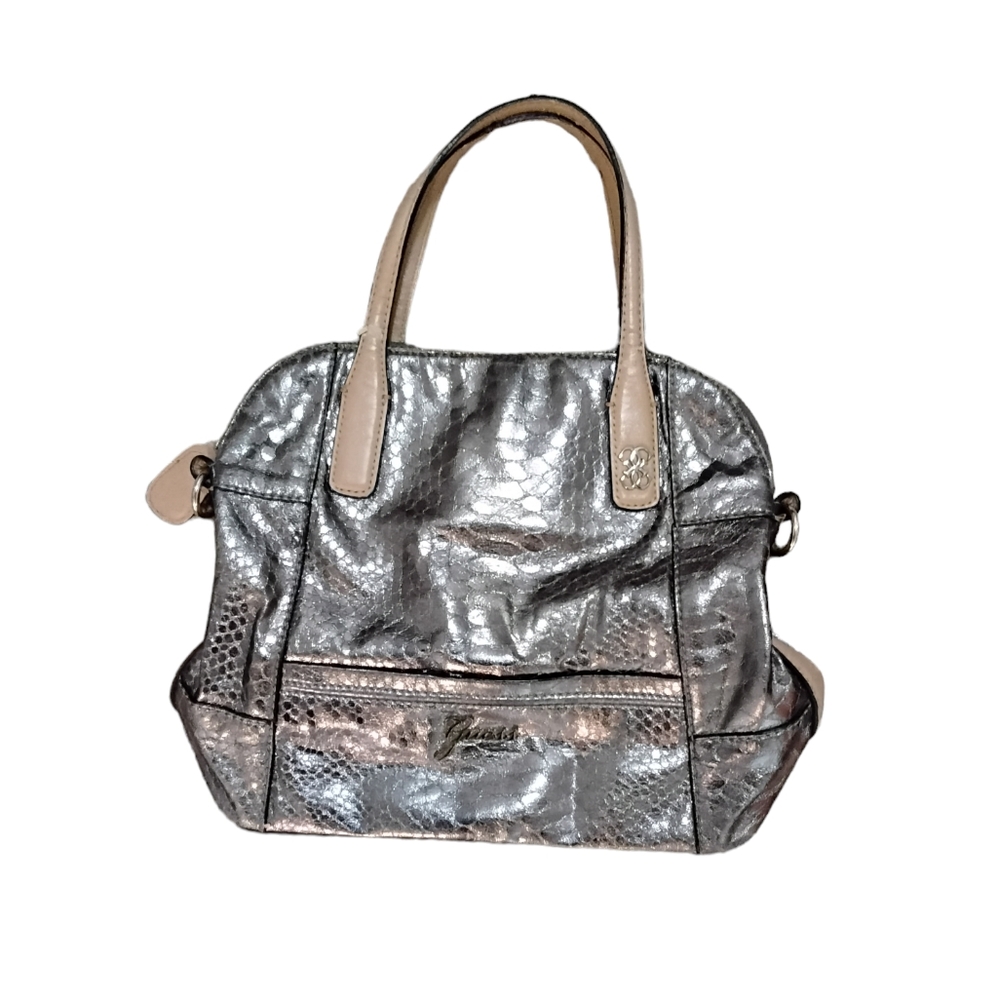 Guess Handbag Animal Print Snakeskin 90s Y2K Snake Print Oversized Boho Festival